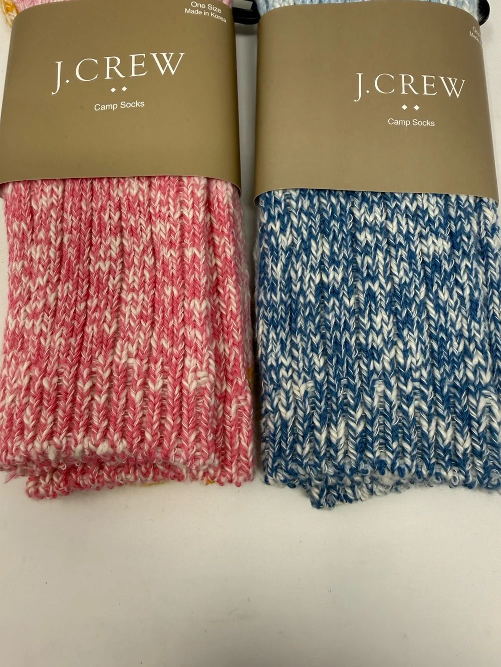 J. Crew Camp Socks Ribbed Colorblock Set of 2 NWT
